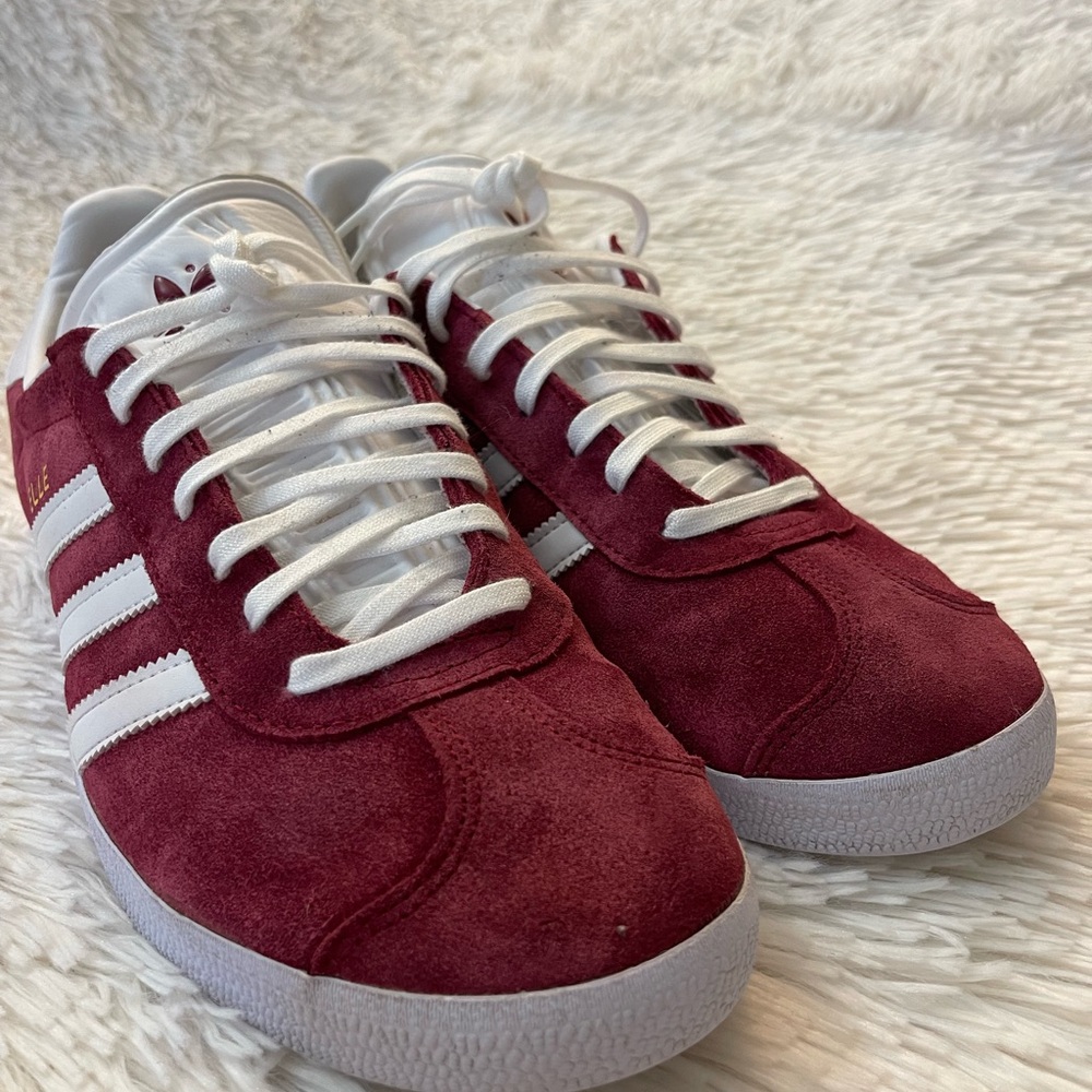 adidas Gazelle Burgundy Suede Sneakers